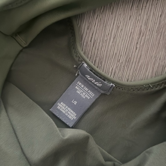 AERIE swimsuit one piece green maillot de bain large - Picture 4 of 4